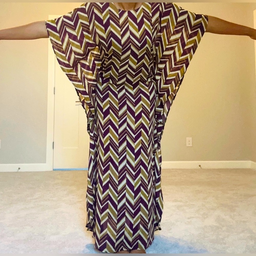 Brown Khaki Kaftan Gown - Picture 8 of 12